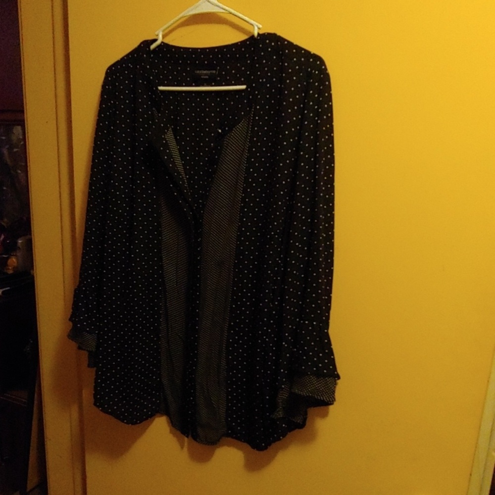 Polka dot button down